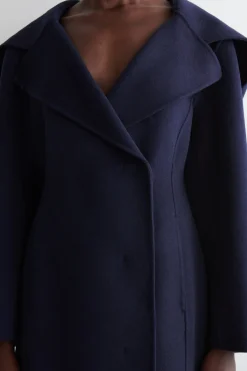 SCULPTED DOUBLE-FACED WOOL SHORT COAT