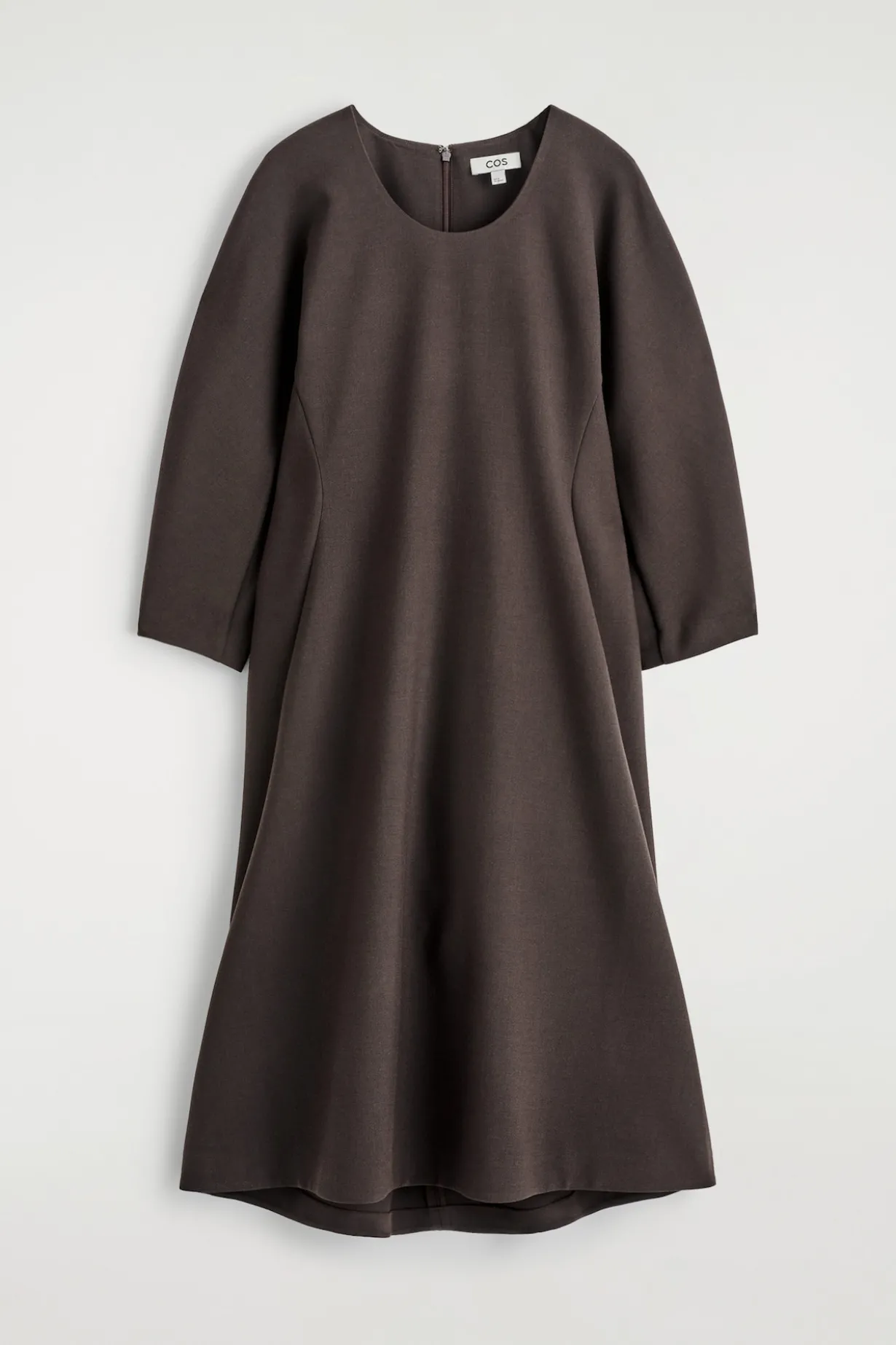 SCULPTED LONG-SLEEVED MIDI DRESS