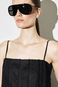 SCULPTED PLEATED LINEN ROMPER