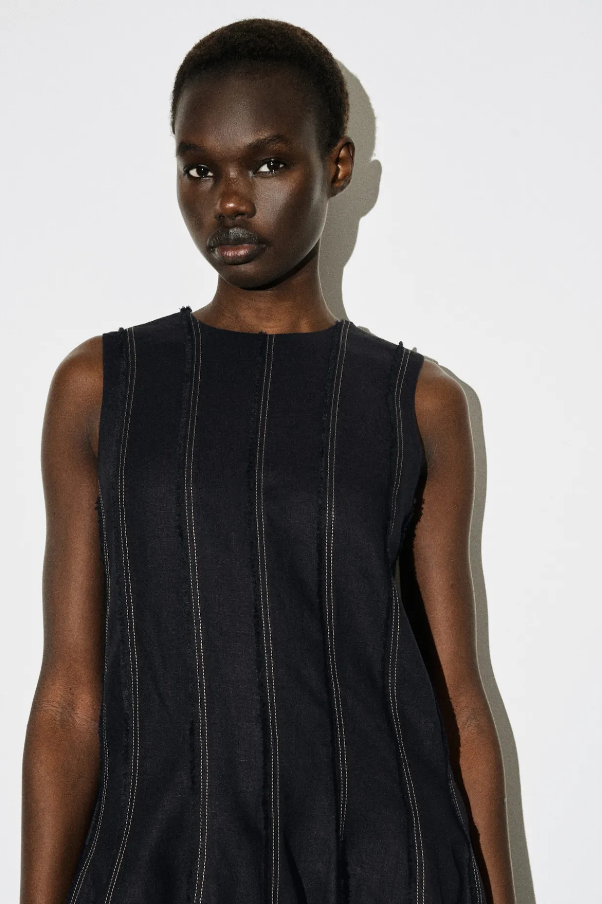 SCULPTED PLEATED MINI DRESS