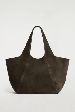 SCULPTED TOTE BAG - SUEDE