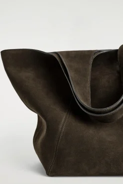 SCULPTED TOTE BAG - SUEDE