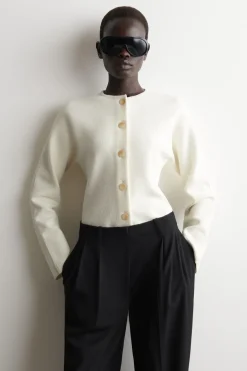 SCULPTURAL COTTON CARDIGAN