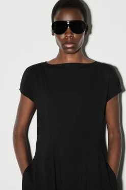 SCULPTURAL JERSEY MIDI DRESS
