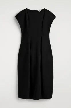 SCULPTURAL JERSEY MIDI DRESS