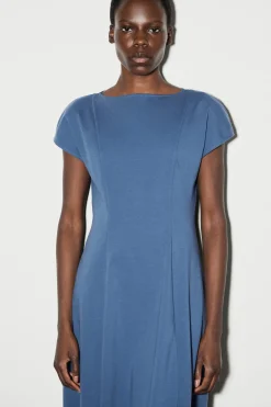 SCULPTURAL JERSEY MIDI DRESS