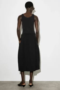 SCULPTURAL JERSEY MIDI SKIRT