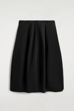SCULPTURAL JERSEY MIDI SKIRT