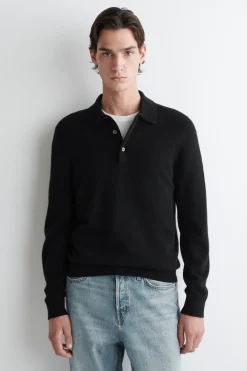 SEAMLESS CASHMERE POLO SHIRT