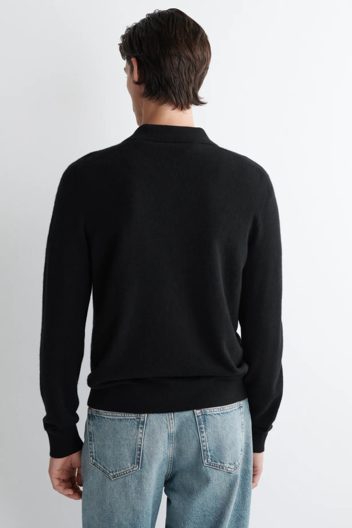 SEAMLESS CASHMERE POLO SHIRT