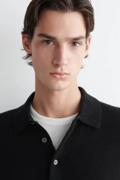 SEAMLESS CASHMERE POLO SHIRT