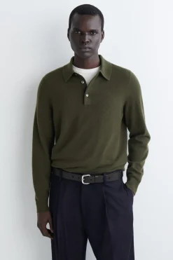 SEAMLESS CASHMERE POLO SHIRT