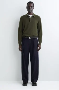 SEAMLESS CASHMERE POLO SHIRT