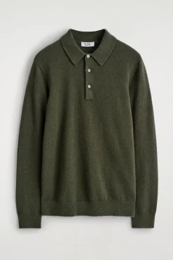 SEAMLESS CASHMERE POLO SHIRT