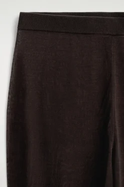 SEAMLESS SHEER KNITTED SILK PANTS