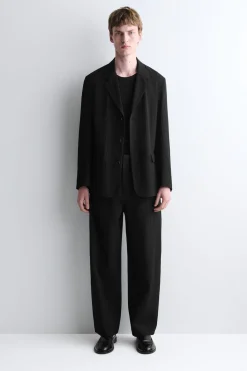 SEERSUCKER RELAXED-FIT STRAIGHT-LEG PANTS