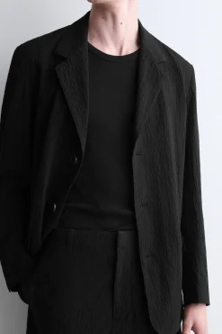 SEERSUCKER RELAXED-FIT STRAIGHT-LEG PANTS