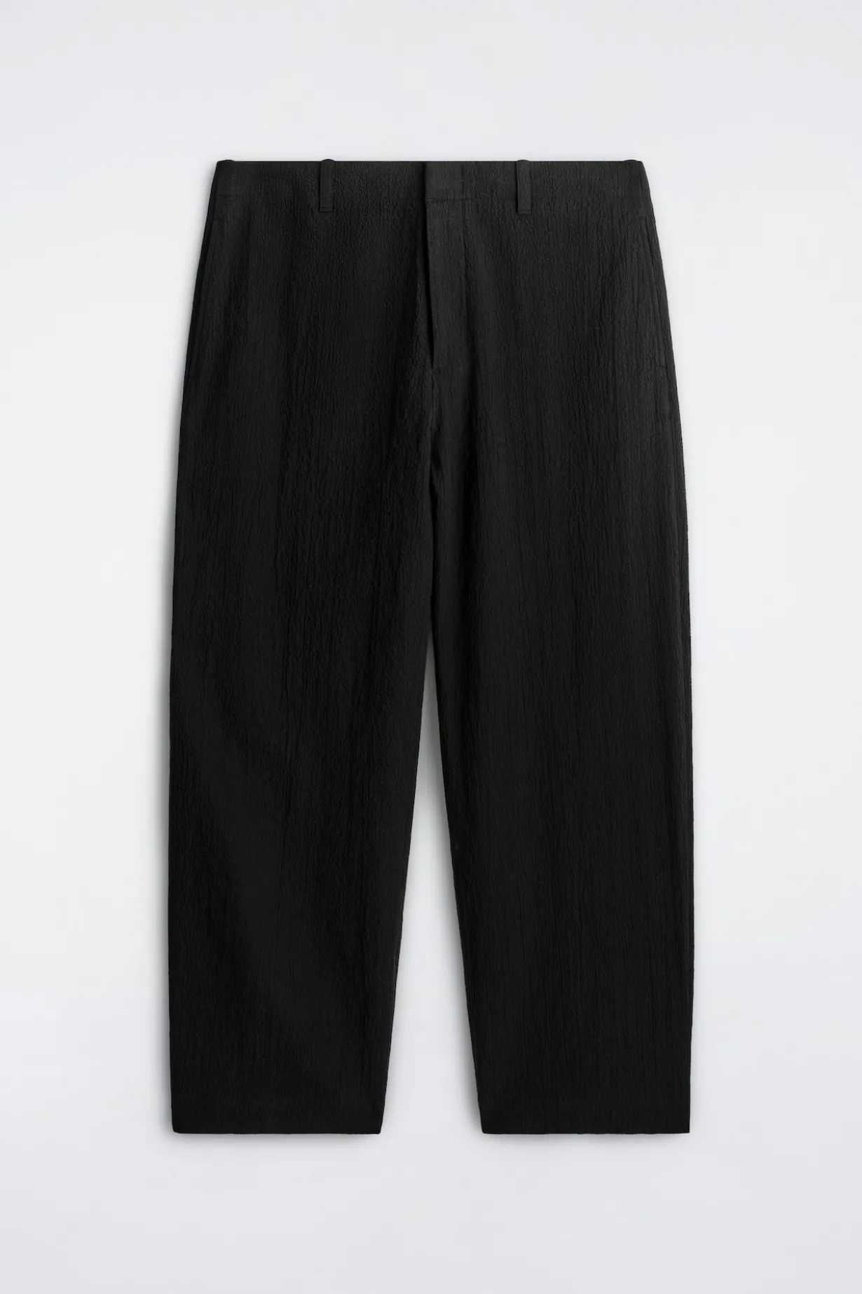 SEERSUCKER RELAXED-FIT STRAIGHT-LEG PANTS