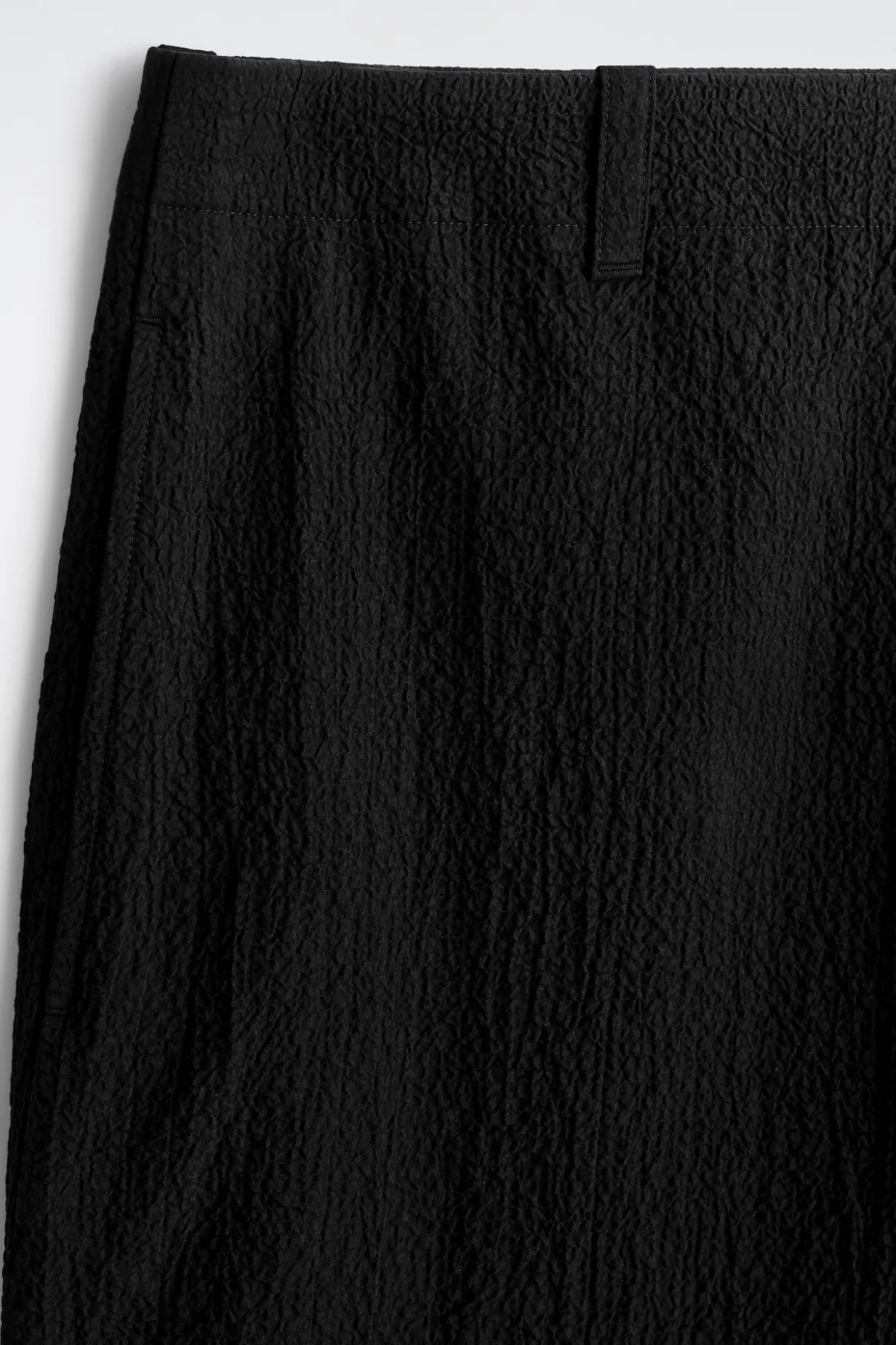 SEERSUCKER RELAXED-FIT STRAIGHT-LEG PANTS