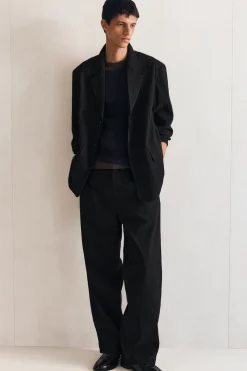 SEERSUCKER RELAXED-FIT STRAIGHT-LEG PANTS