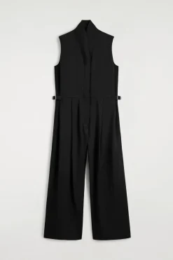 SHAWL-COLLAR UTILITY ROMPER