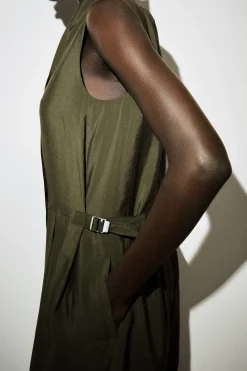 SHAWL-COLLAR UTILITY ROMPER