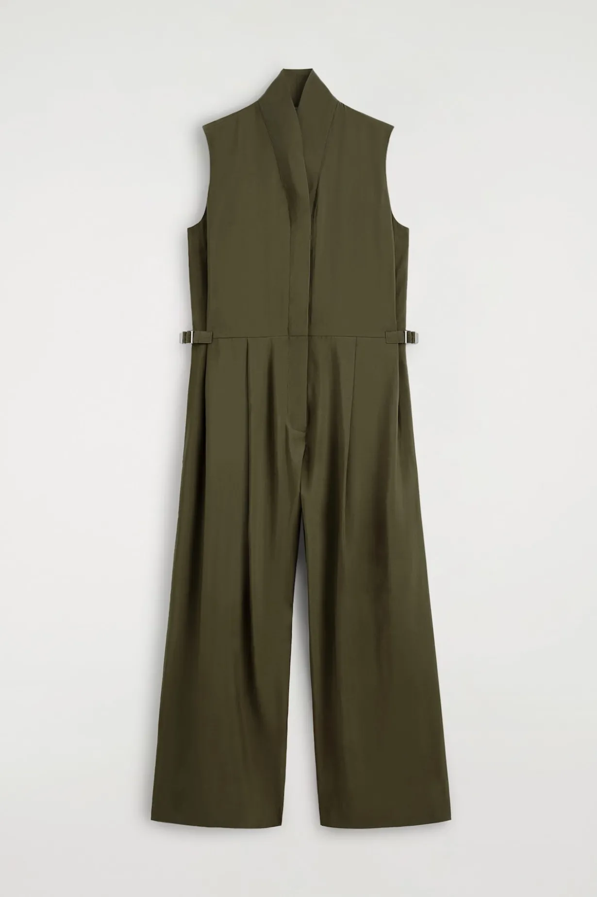 SHAWL-COLLAR UTILITY ROMPER