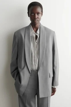 SHAWL-COLLAR WOOL BLAZER