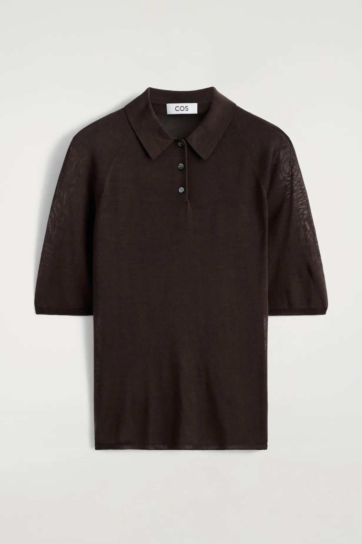 SHEER KNIT SILK POLO SHIRT