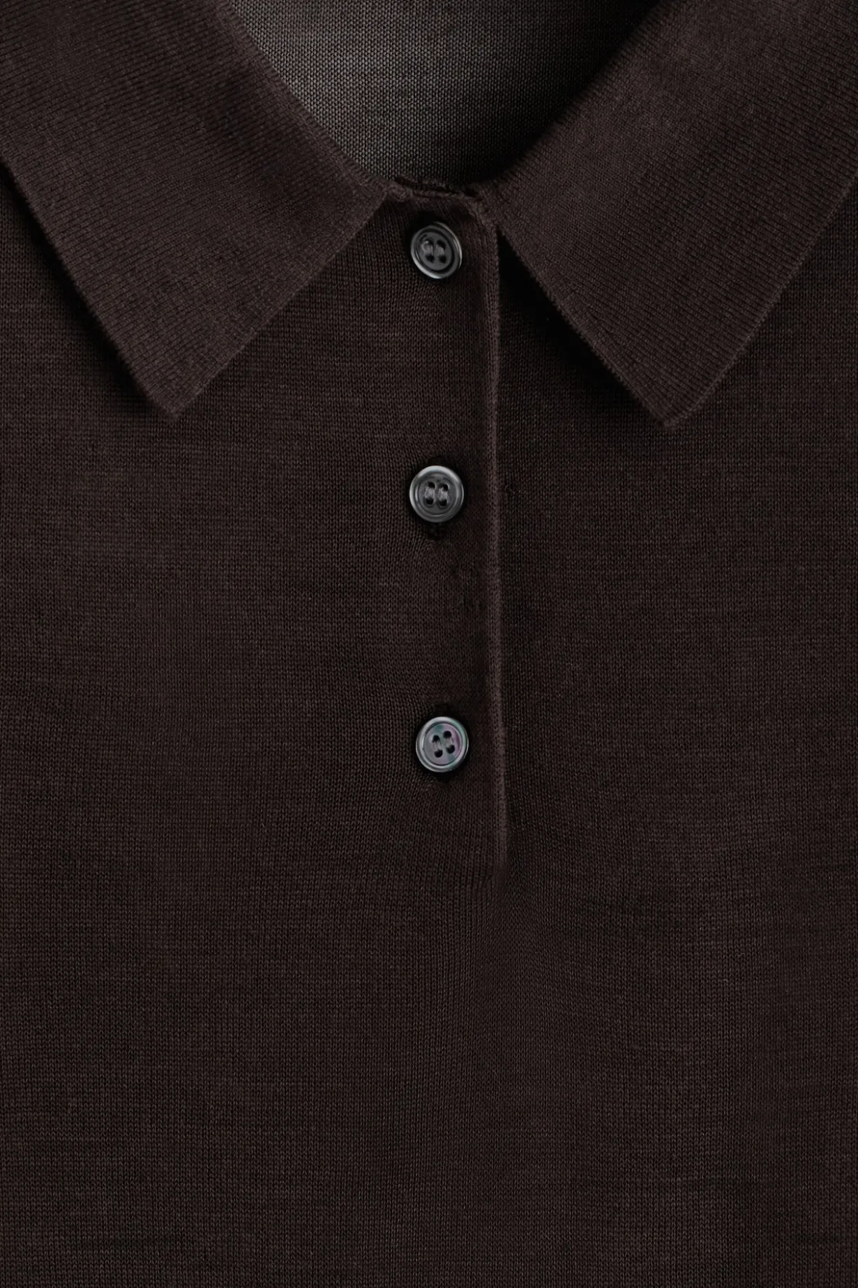 SHEER KNIT SILK POLO SHIRT