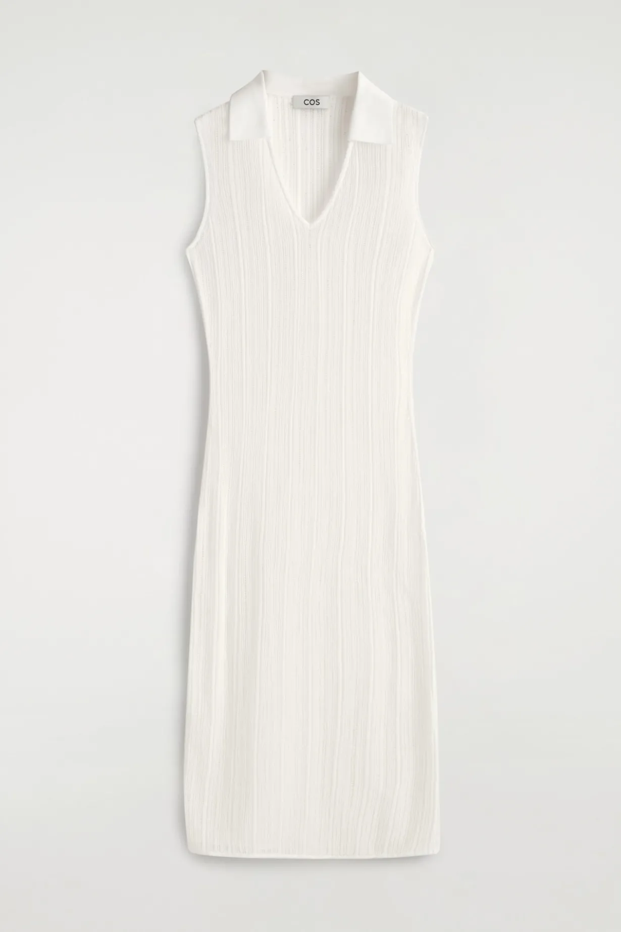 SHEER LACE-KNIT DRESS