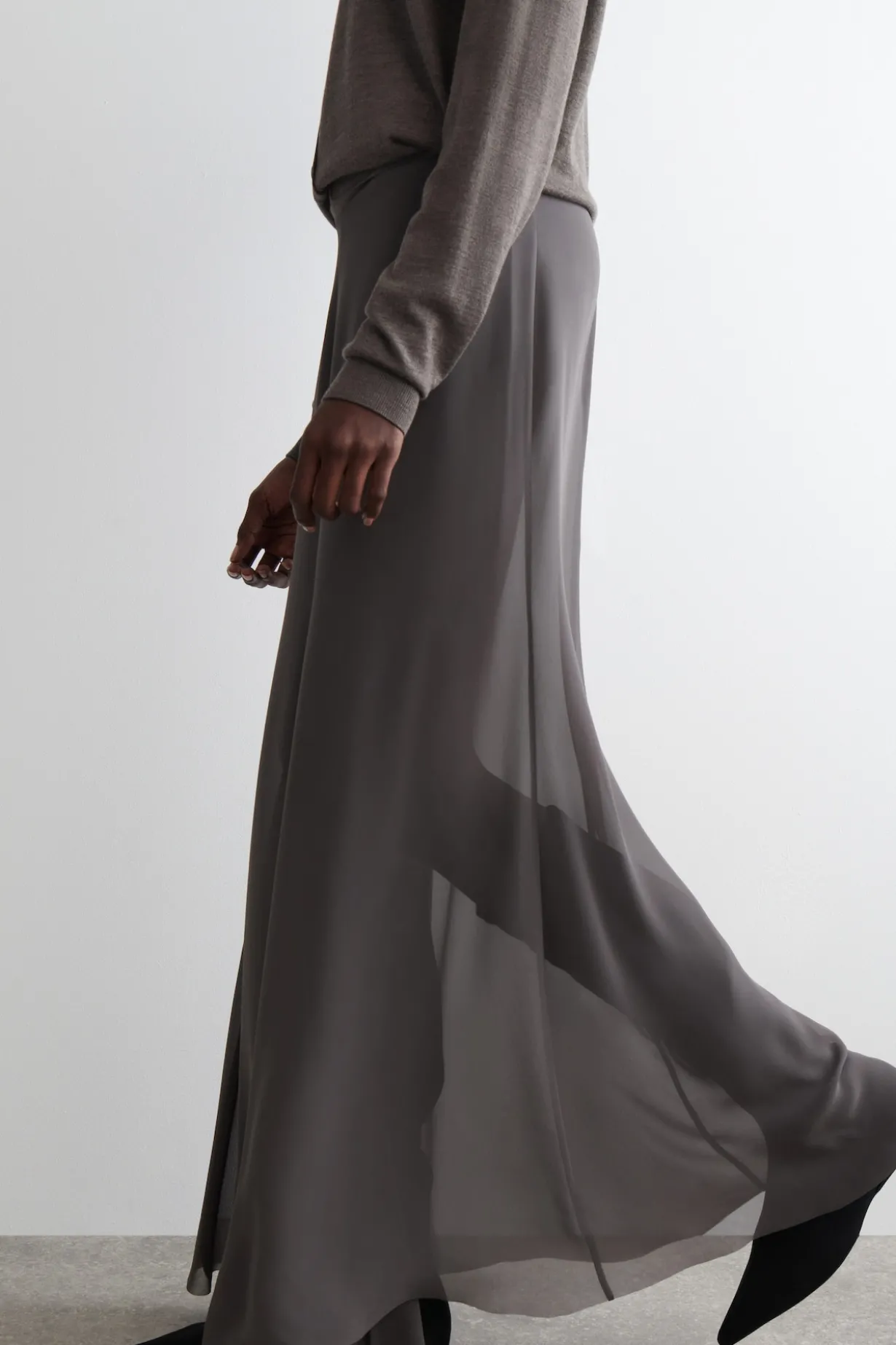 SHEER MAXI SKIRT