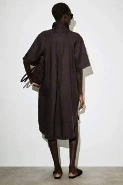 SHORT-SLEEVED LINEN SHIRT DRESS