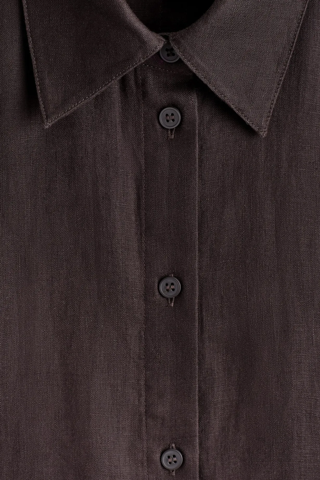 SHORT-SLEEVED LINEN SHIRT DRESS