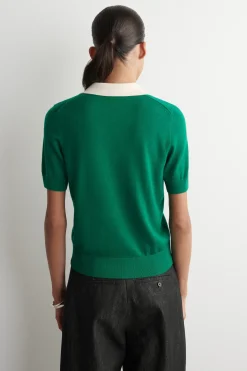 SHRUNKEN WOOL-BLEND POLO SHIRT