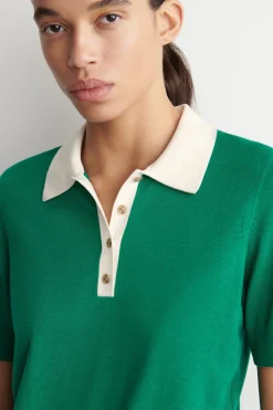 SHRUNKEN WOOL-BLEND POLO SHIRT