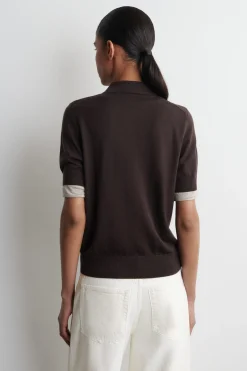 SHRUNKEN WOOL-BLEND POLO SHIRT