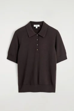 SHRUNKEN WOOL-BLEND POLO SHIRT