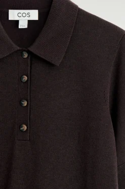 SHRUNKEN WOOL-BLEND POLO SHIRT