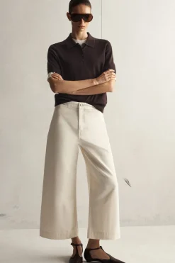 SHRUNKEN WOOL-BLEND POLO SHIRT