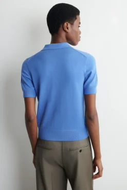 SHRUNKEN WOOL-BLEND POLO SHIRT