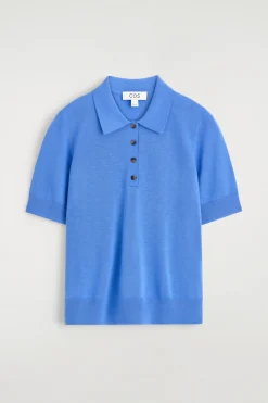 SHRUNKEN WOOL-BLEND POLO SHIRT