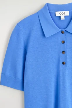 SHRUNKEN WOOL-BLEND POLO SHIRT
