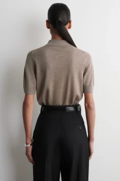 SHRUNKEN WOOL-BLEND POLO SHIRT