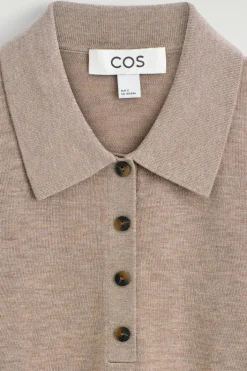 SHRUNKEN WOOL-BLEND POLO SHIRT