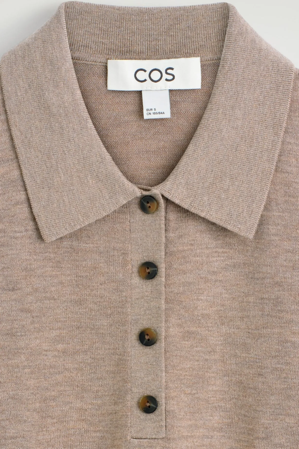 SHRUNKEN WOOL-BLEND POLO SHIRT