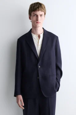SINGLE-BREASTED LINEN BLAZER