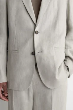 SINGLE-BREASTED LINEN BLAZER