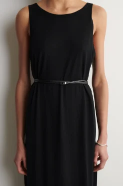 SKINNY DOUBLE-WRAP LEATHER BELT