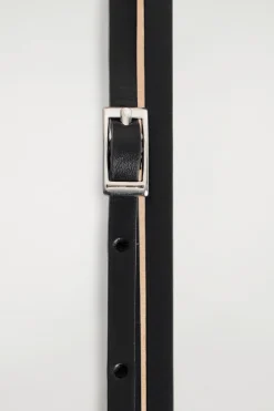 SKINNY DOUBLE-WRAP LEATHER BELT